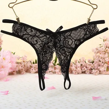 

Women Sexy Lingerie G-string Porno Lace Briefs Sexy Underwear Open Crotch Panties Lenceria T string Erotic Thongs Babydoll Knick