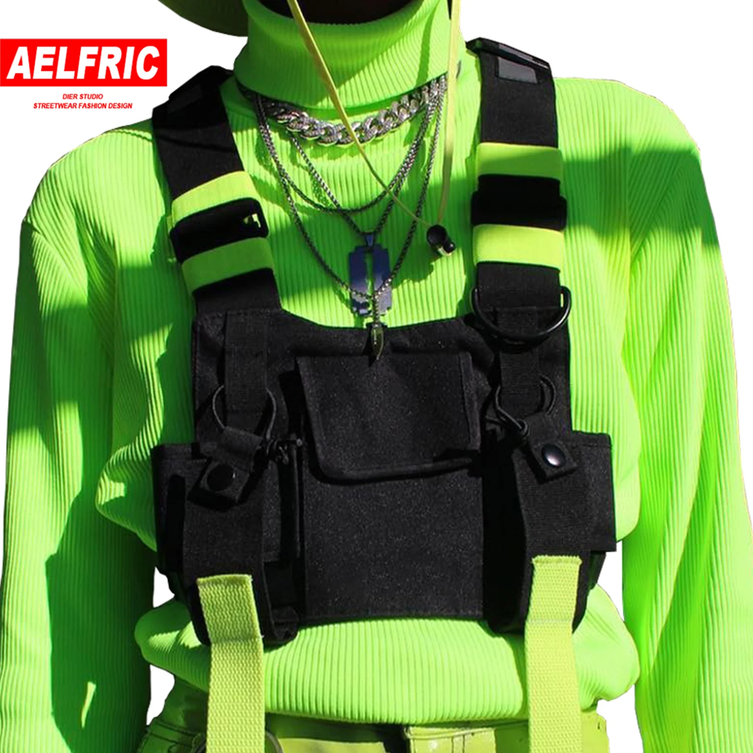 AELFRIC нагрудная сумка тактическая жилетка с ремнем Передняя кобура 2019 модная