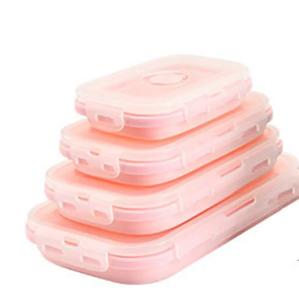 

Outdoor Environmental Protection Silicone Lunch Box Microwave Lunch Box Lunch Box Refrigerator Storage Box Sealed Crisper