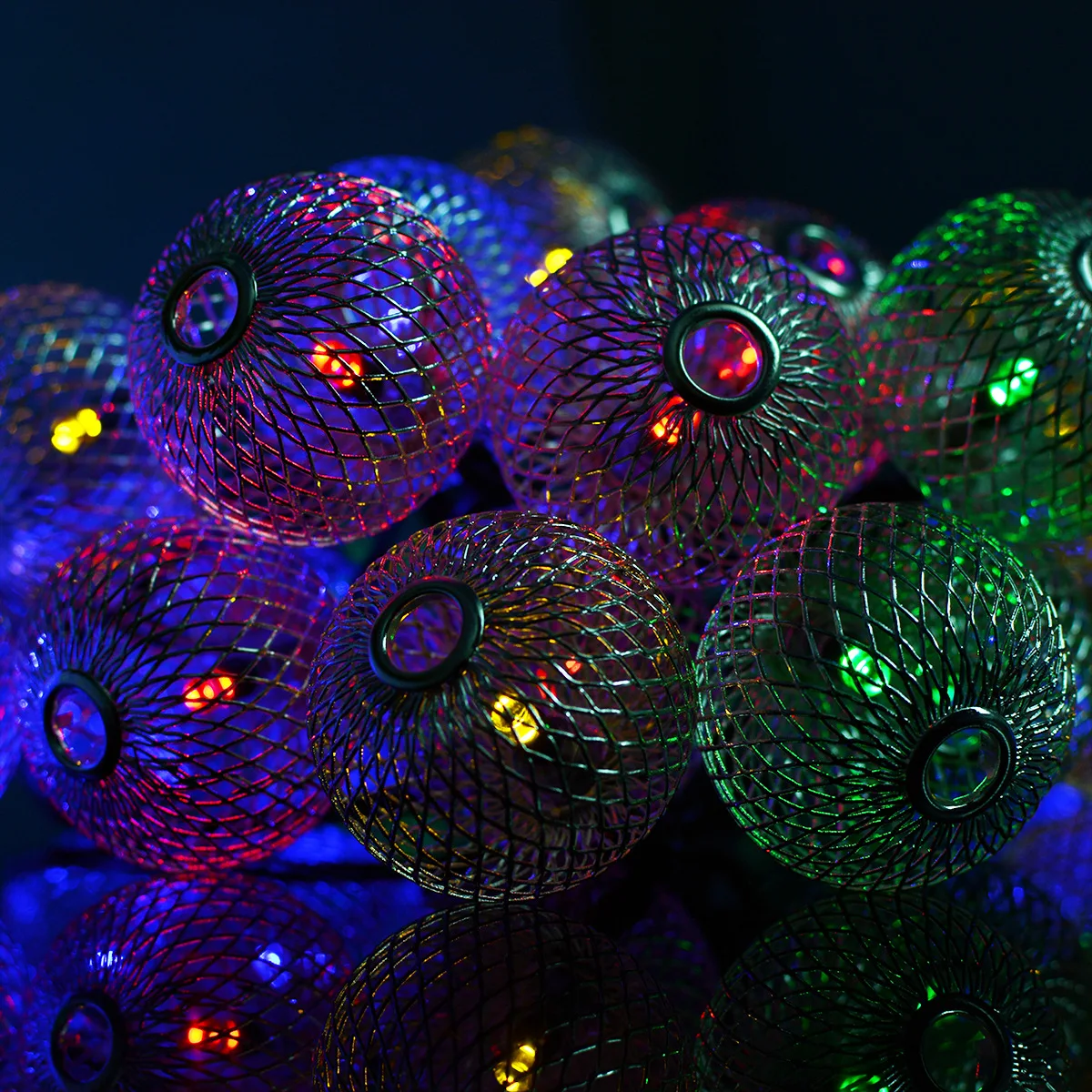 Amazon для солнечных батареек гирлянды 20LED Железный фонарь декоративные огни наружные водонепроницаемые рождественские садовые красочные огни