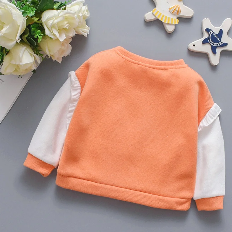 Hot Selling Baby Girl Cute Cartoon Print Sweatshirts Autumn Kids Casual Toddler Blouse Long Sleeve Outerwear