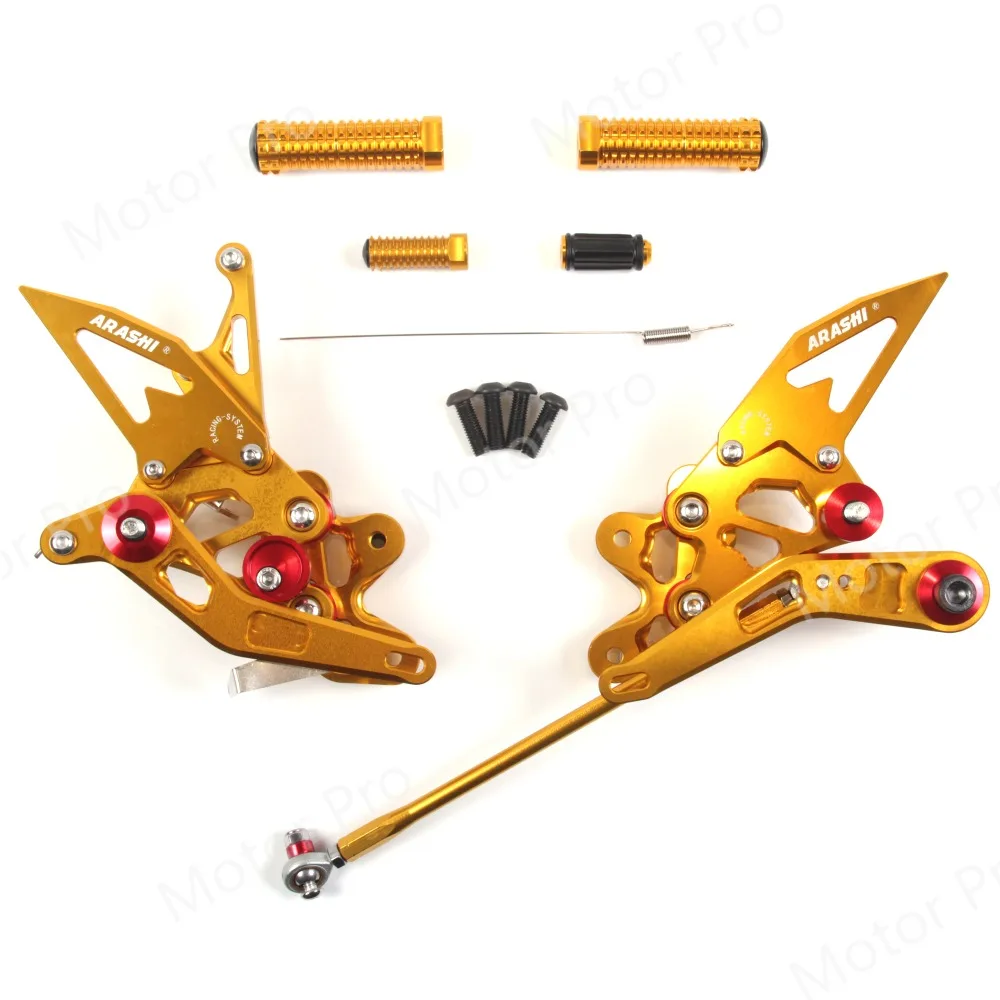 Регулируемые подножки для SUZUKI GSXR 600 750 2006-2010 2007 2008 2009 подножка Rearset педаль GSX-R GSX R GSXR600 GSXR750 золото