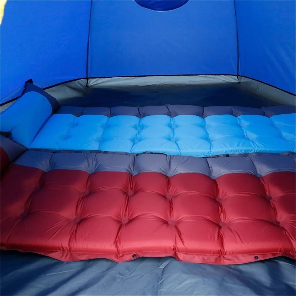 Утолщенный Самонадувающийся коврик для сна, открытый пляжный кемпинг, надувной матрас, влагостойкий эпонж, тканевый коврик для палатки, подушка