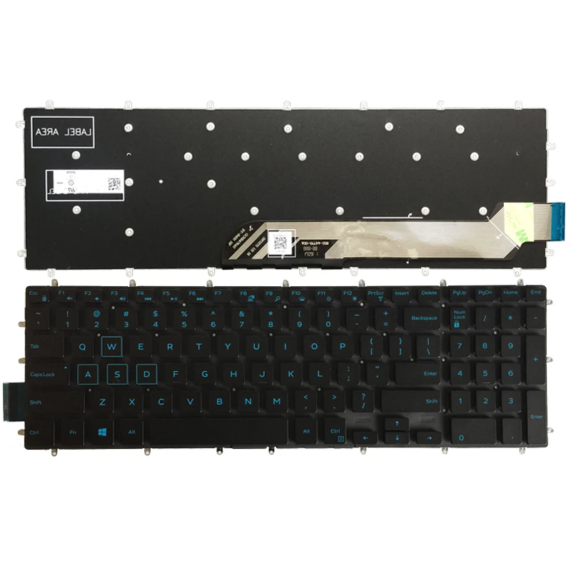 Blue Words No Backlight New Laptop US Keyboard with Palmrest Cover for Dell inspiron g3 17-3779 3799 US Layout Blue Words No Backlight New Laptop US Keyboard with Palmrest Cover for Dell inspiron g3 17-3779 3799 US Layout