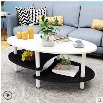 

Simple and simple tea table simple modern sitting room tea table balcony Nordic oval small tea table small family creative econo