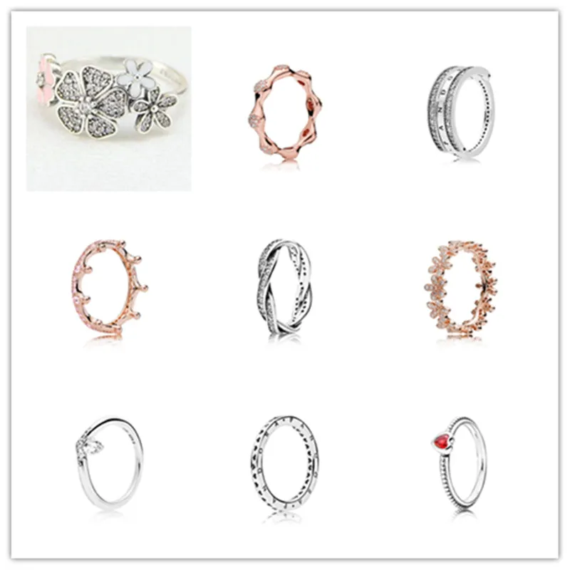

Simple fashionable zircon rings in Europe and America