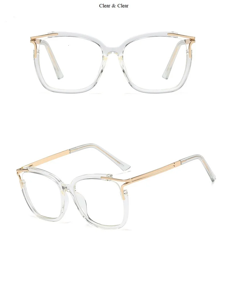 Hollow Out TR90 Frame Clear Lens Glasses Frame For Women Vintage Square Cat Eye Eyeglasses Female Myopia Shades Transparent Red