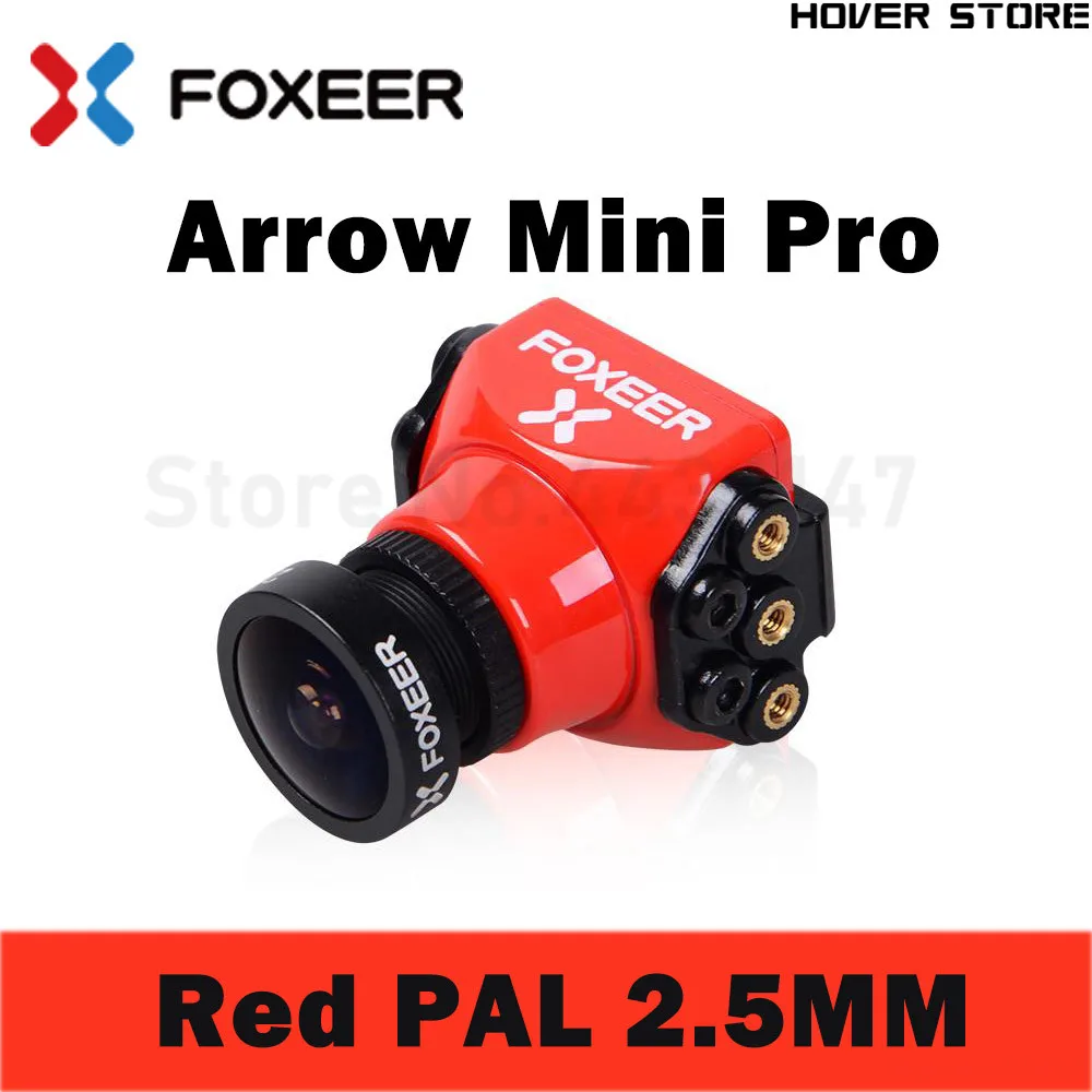 Высококачественный Foxeer Arrow Mini/standard/Micro Pro PAL FPV камера 1,8/2,1 мм с OSD черный/синий/красный для FPV RC Дрон - Цвет: Mini RED 2.5