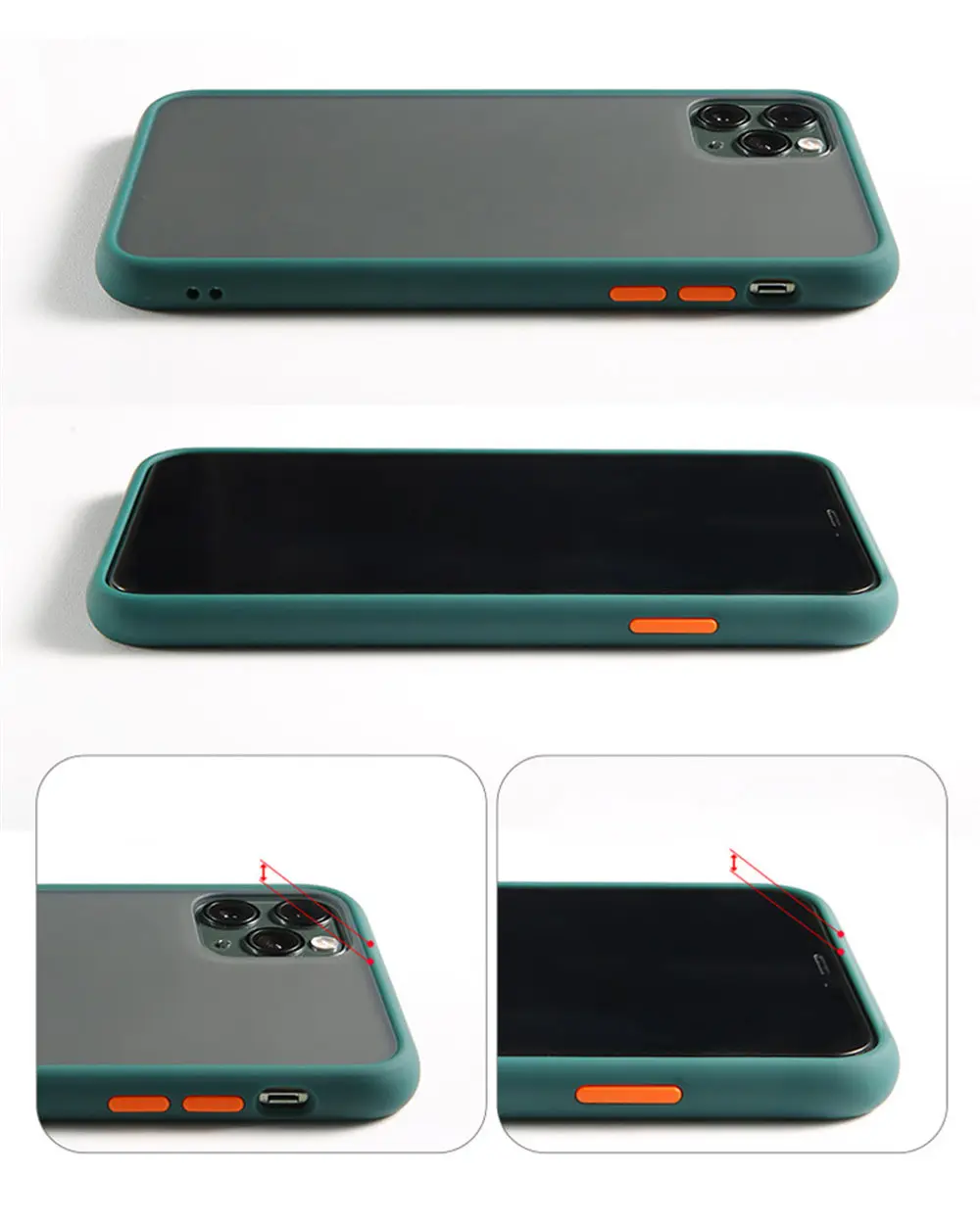 Lovebay противоударный прозрачный Гибридный Силиконовый чехол для телефона для iPhone 11 Pro X XR XS Max 7 8 Plus Прозрачный жесткий чехол из поликарбоната