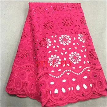 

STILL FLY african high quality swiss voile lace fabric new arrival 100%cotton embroidered swiss dry lace fabric 5yards/lot