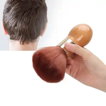 

Neck Duster Brush Haircutting Sweep Brush with Wooden Handle Hairstyling Tool for Barber Salon Cleaning Tool