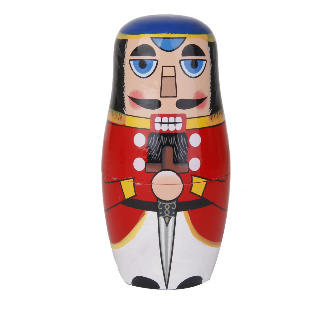 Традиционная Matryoshka Дерево орех солдат русские Матрешки набор из 5 шт