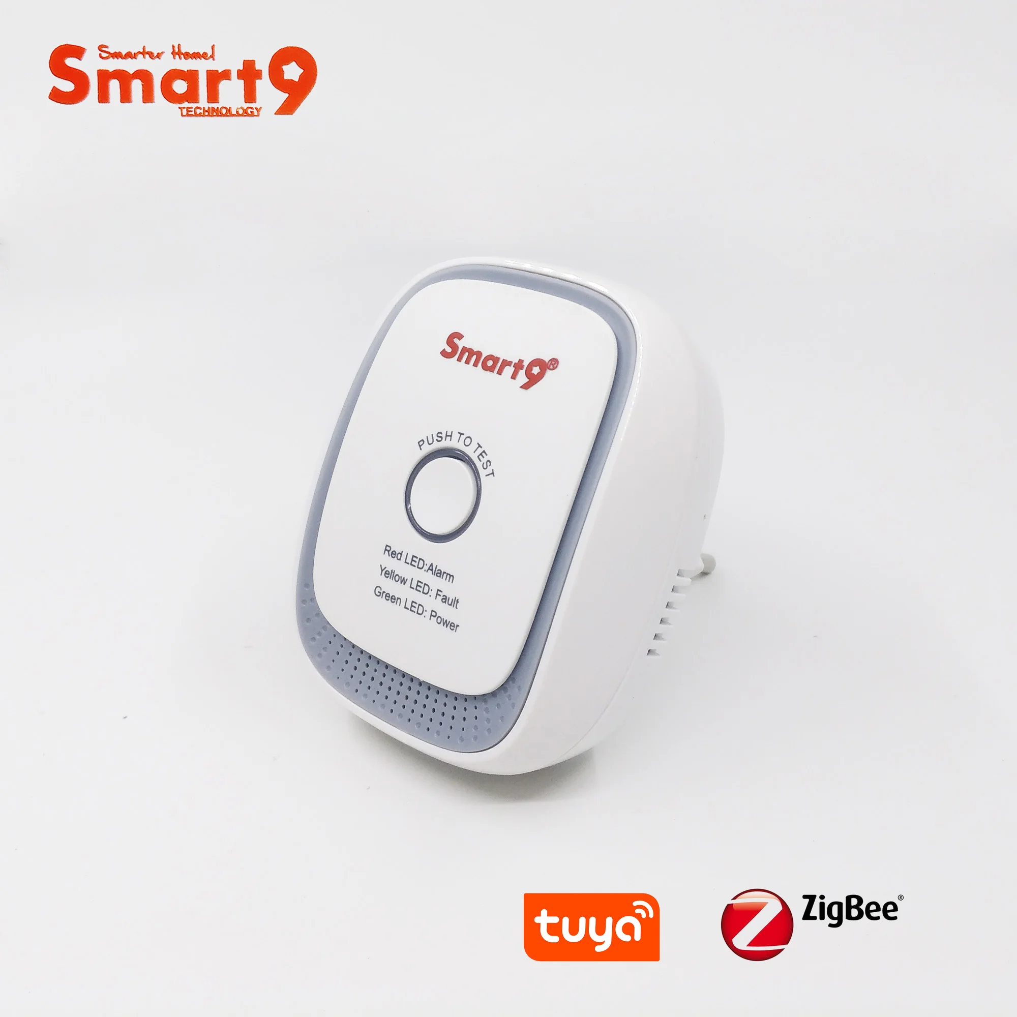 White US Plug Smart9 ZigBee LPG детектор газа работает с TuYa ZigBee концентратор, контроль датчика горючего газа и сигнализация для Smart Life App - Цвет: White US Plug