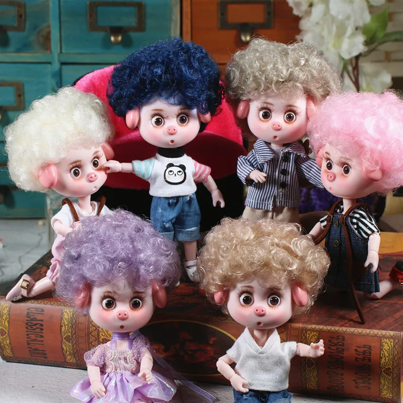 1/12 BJD кукла 26 шарнирное тело 15 см мини кукла Lucky pig ob11 кукла с экипировкой обувь макияж и Коробка Набор подарочных игрушек