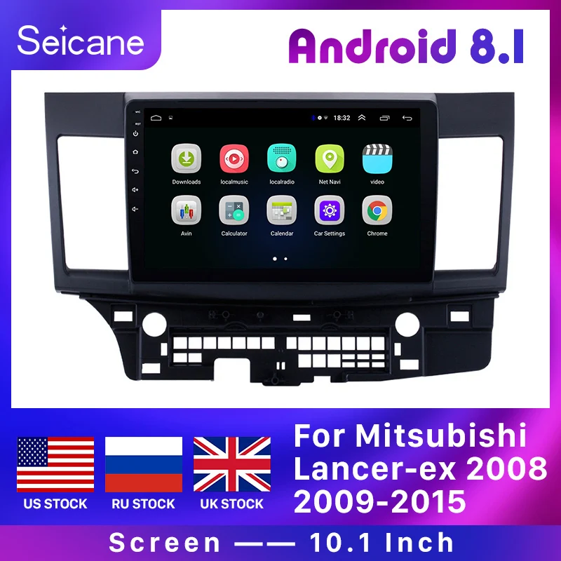 Seicane автомобильное радио 2Din Android8.1 HD 10 1 &quotNavi сенсорный GPS стерео для Mitsubishi Lancer-ex 2008
