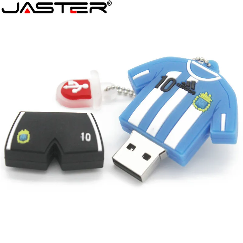 JASTER lionel messi модель Джерси флеш диск usb 2 0 Argentina NO.10 pendrive 4 ГБ 8 16 32 64 stick U disk|USB