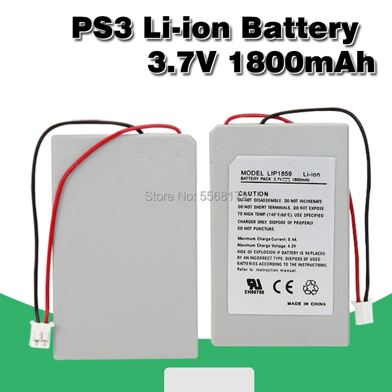 3.7V 1800mAh Rechargeable Replacement Battery for PS3 game controller