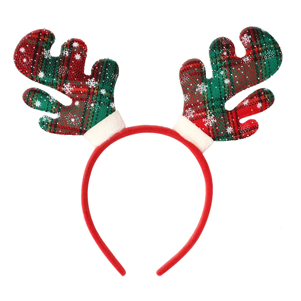 Горячая, Рождественский, повязка на голову, Рождественская шапка Санты вечерние Декор двойной повязка на голову застежка наголовный обруч Рождественские подарки для детей в рождественском стиле - Цвет: D