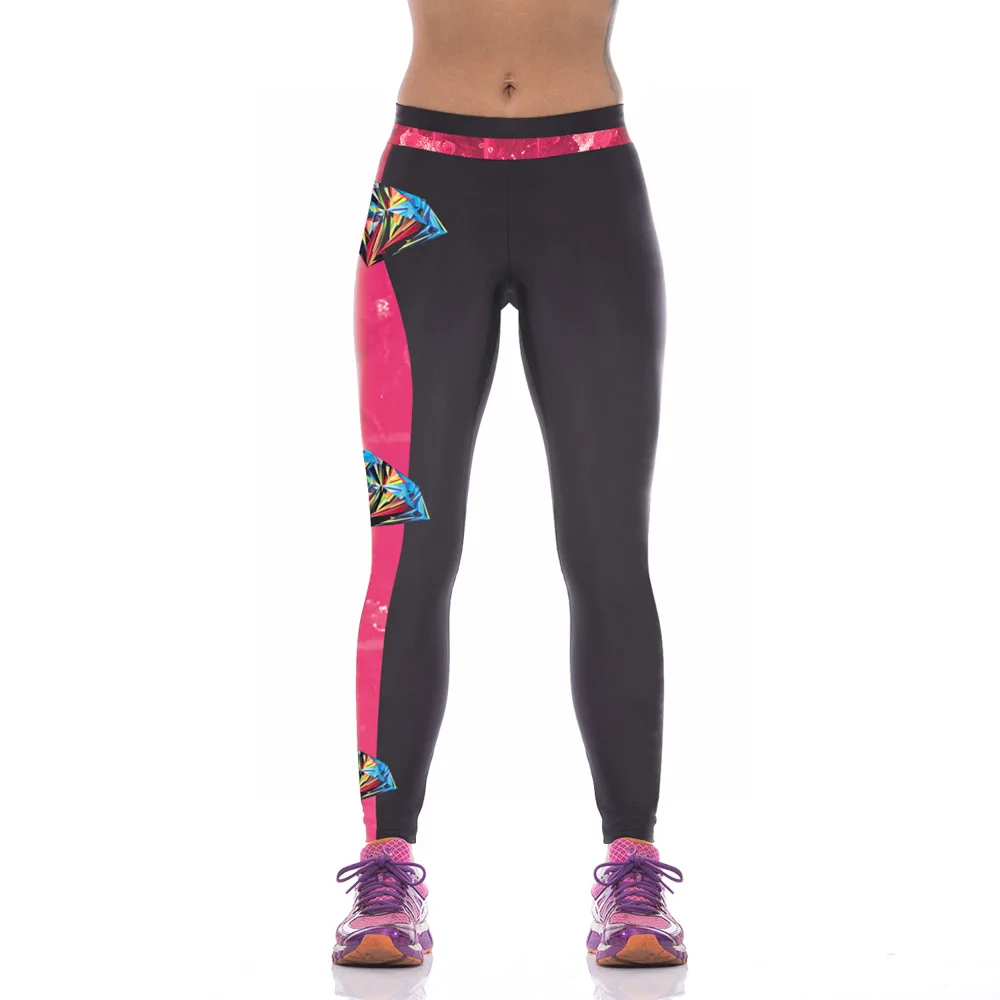 

Fitness Suit Women's Autumn And Winter Outdoor Running Athletic Pants Digital Print Yoga Pants Kyk1041-1045