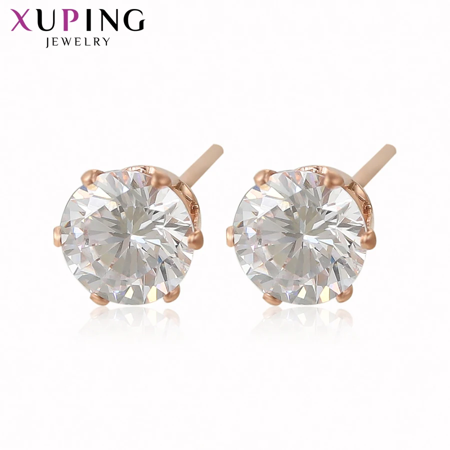 Rose Gold Color Xuping, модные серьги, романтичный дизайн, дизайн, розовое золото, цвет, покрытие, ювелирное изделие, серьги-гвоздики для женщин, специальное S205.4-99028 - Окраска металла: Rose Gold Color