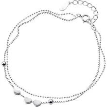 Настоящее 925 пробы Серебряные бусы, цепочка, коробка, браслет, сердце, хорошее ювелирное изделие для женщин, для помолвки, вечерние, аксессуары, подарок