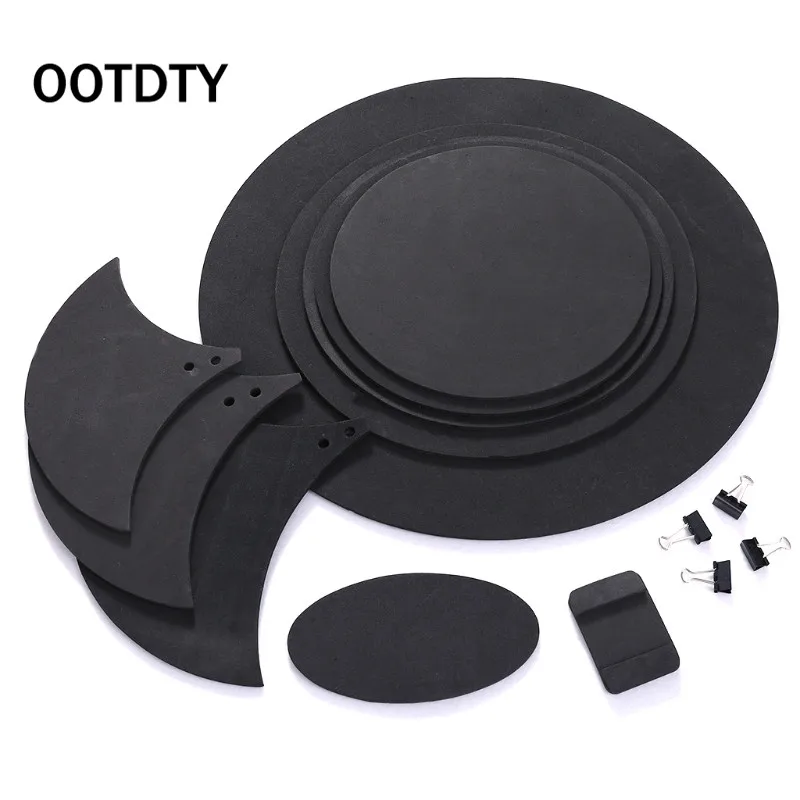 OOTDTY 10 шт. бас Snare барабаны звук офф Mute глушители для автомобиля барабанные резиновые тренировочные колодки комплект