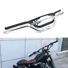 Универсальный мотоцикл " 25 мм черный/хром трекер руль натяжитель подходит для Harley Chopper Bobber Sportster