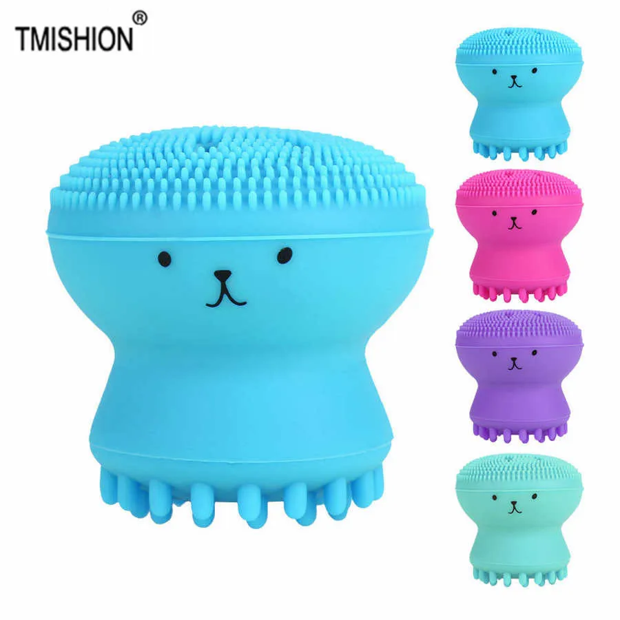 4 цвета силиконовая Очищающая щетка для лица очищающее средство в форме