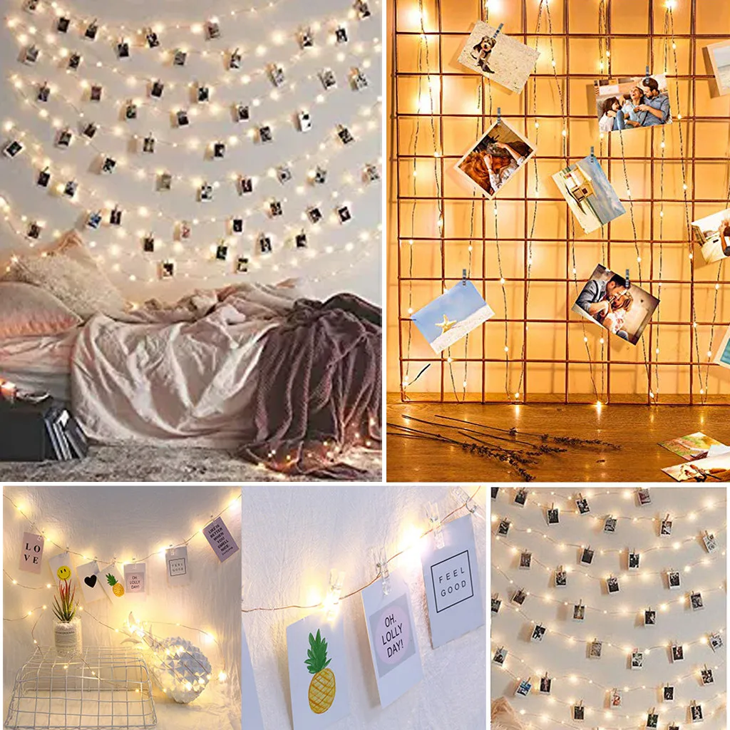 

Photo Clip LED String With Clips For Hanging Picture Party Wedding Decor 2/5/10M High Quality Beautiful Strings