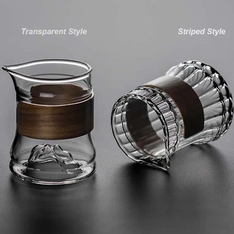 Heat-resisting Glass Teapot Fair Cup Coffee Pot Teacup Fair Mug Kungfu Tea Ceremony Cup Gongdao Bei Tea Cup Wooden Handle_voghion.com