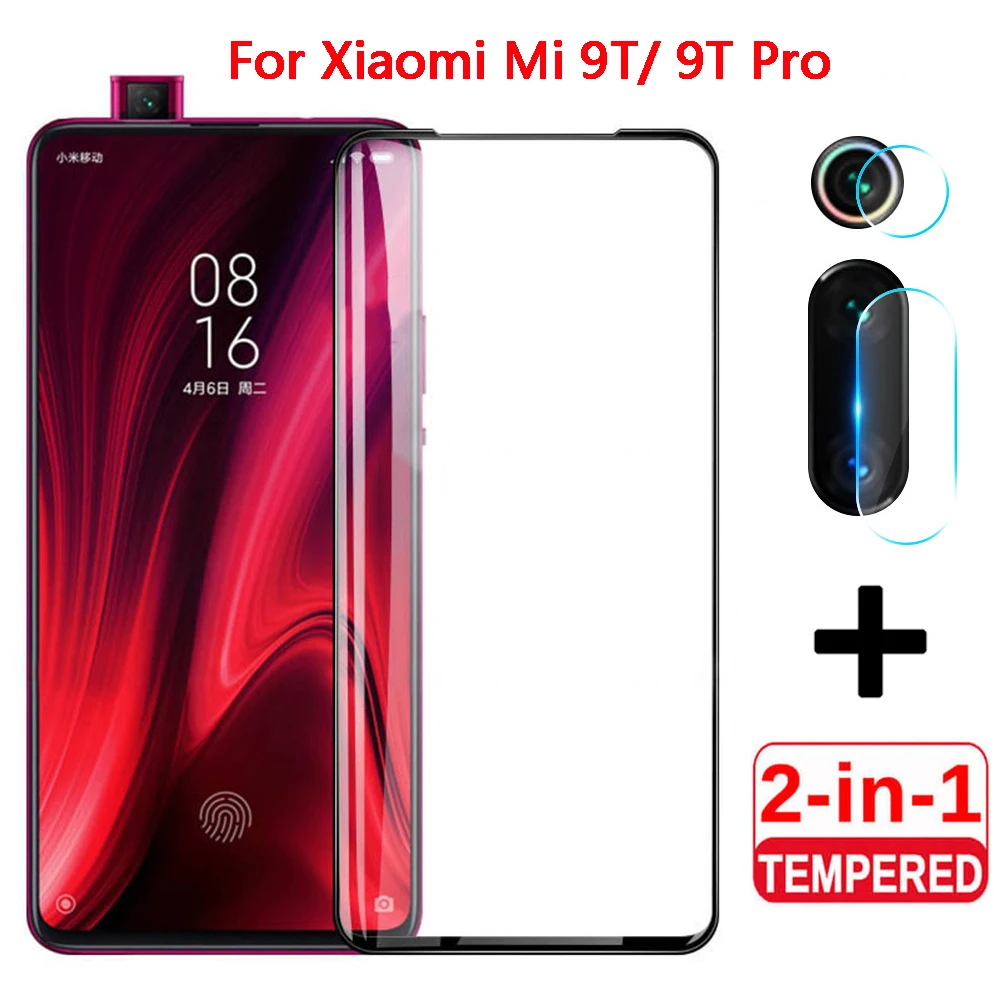 Cristal Protector 2 en 1 para Xiaomi Mi9T K20 K30Pro, Protector de pantalla de cámara, película de seguridad, cristal templado para Redmi K20 K30 Pro