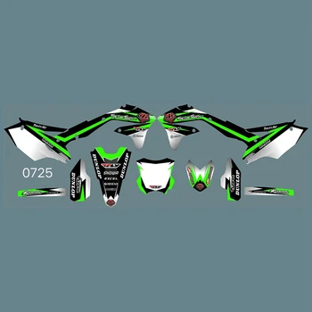

Full Graphics Decals Stickers Kit Custom Number Name Glossy Stickers Waterproof for KAWASAKI KXF450 2016 2017 2018