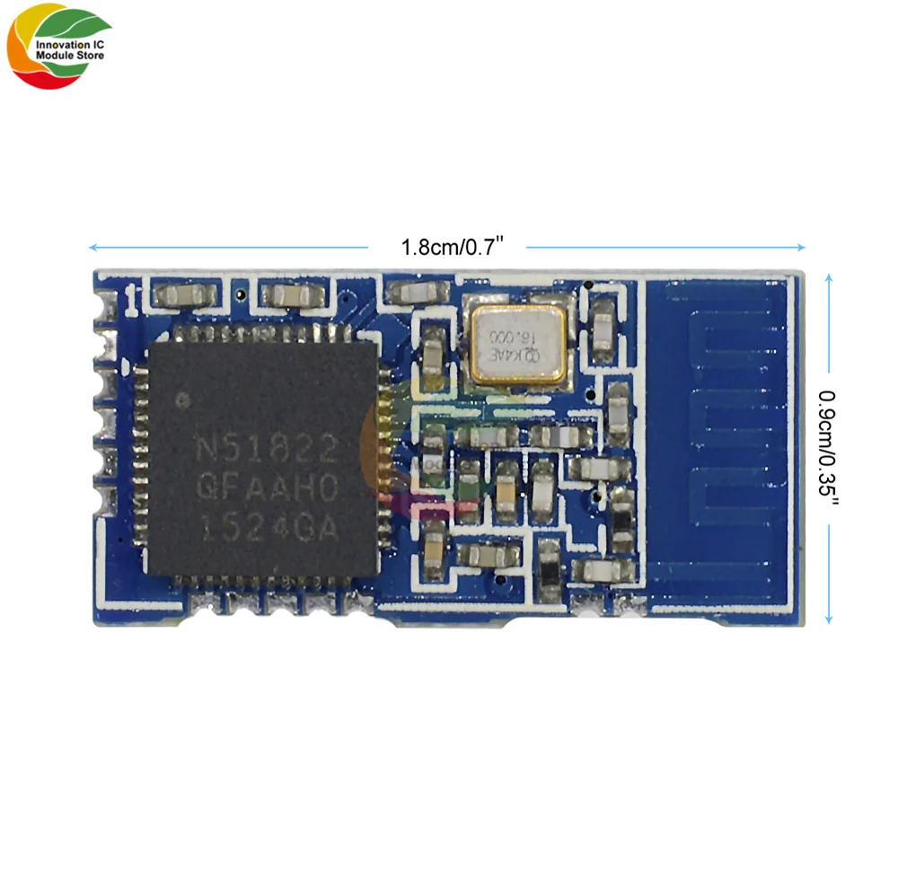 Ziqqucu Nrf51822-04 Ble 4.0 Mini At Command Wifi Modulo Bluetooth Wireless Ttl Slave Scheda Di Consumo Monomodale A Bassa Potenza
