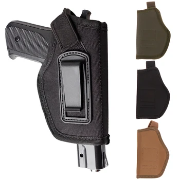 

Nylon Holster Concealed Soft Comfort Nylon Metal Clip Tactical Waist Sleeve Right Hand Type Revolver Glock Colt