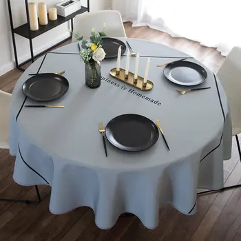 

Solid color round tablecloth, waterproof, oilproof, anti-scalding, disposable, household, round cloth