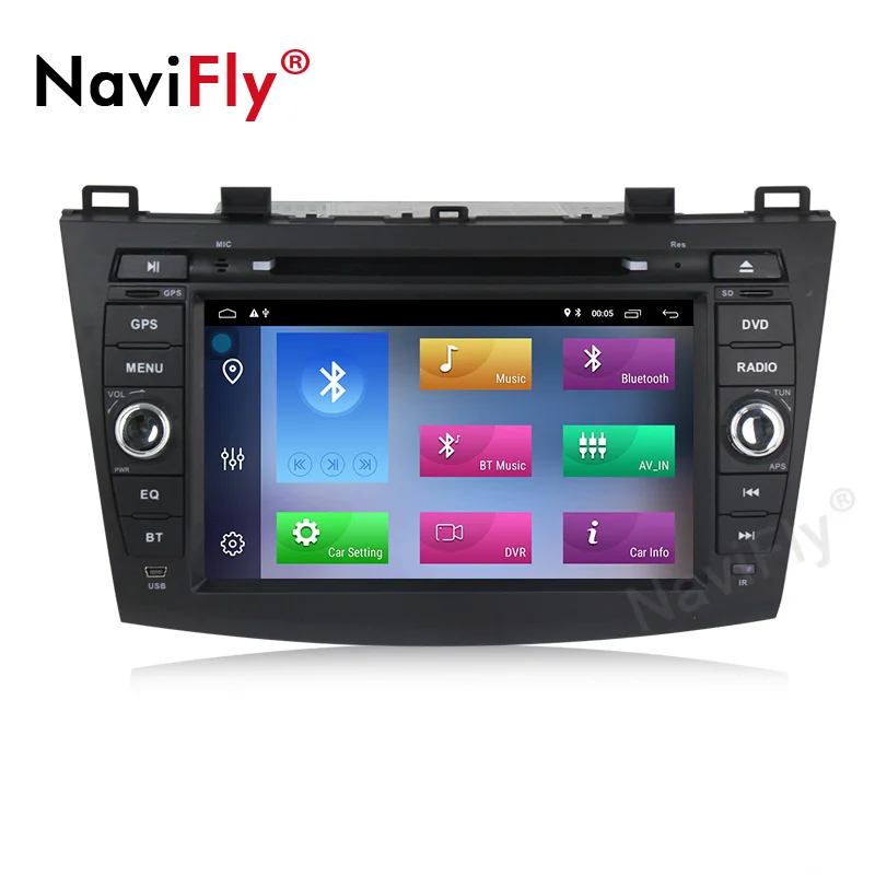 Perfect 2Din Android 9.0  Car Multimedia Radio Player For Mazda 3 BK 2004-2009 Autoradio GPS Navigation DVD player view camera DVR RDS 1