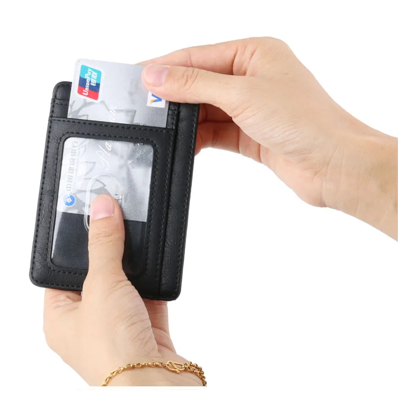 Анти-магнитный анти-износ из искусственной кожи сумка для карт RFID Блокировка банковская карта кредитный идентификатор автобуса карта защитный чехол кошелек чехол для денег