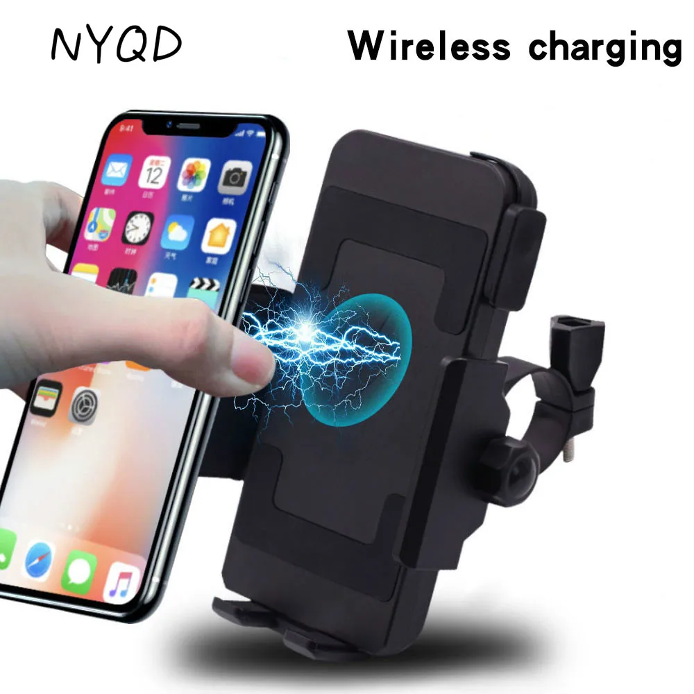 

Motorcycle Phone Holder Qi Wireless Charger Motorcycle Charger Mount For Phones Fast Wireless Charge Moto Accessories