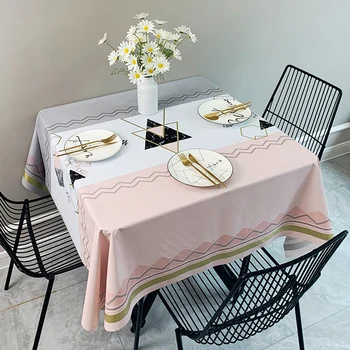 

Trigonometric pattern Tablecloth Living Room Dining Table Decorative Tablecloth Waterproof Oil Resistant Tablecloth