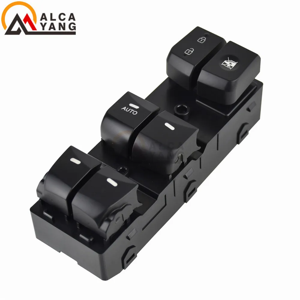 Black AUTO Переключатель управления передним окном водителя 93570-4V000 для hyundai 12-16 Elantra Lang Move 2 цвета 2 вида функций - Color: Black AUTO