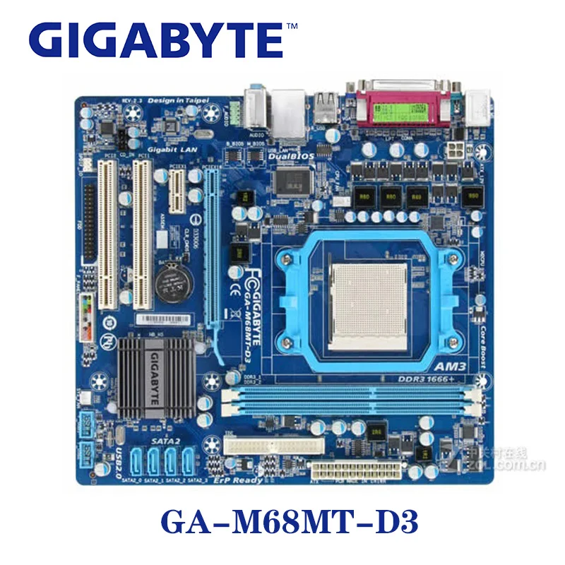 Socket AM3 для nVIDIA nForce 7025-630a Gigabyte GA-M68MT-D3 материнская плата DDR3 8 Гб GA M68MT D3 M68MT-D3 системная