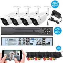 8CH камера безопасности Система Full 1080P видео DVR рекордер с 4*1080 P Крытый Открытый всепогодный CCTV DVR комплект для камеры