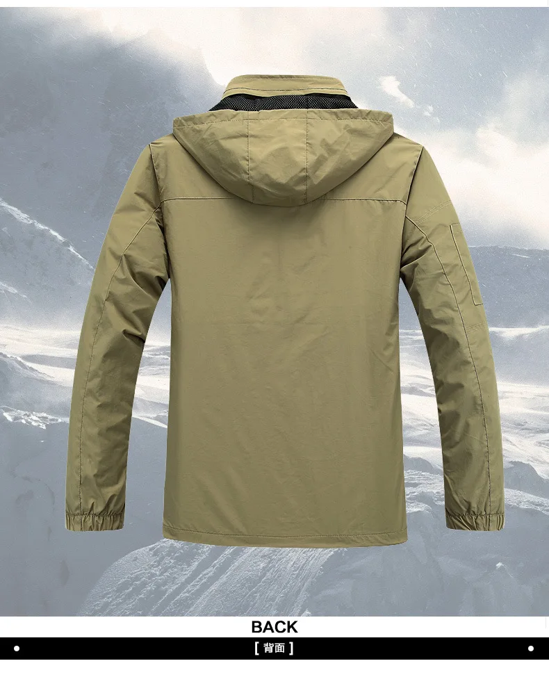 Autumn New Style Nian Jeep Raincoat Jacket Large Size Outdoor Casual F Windproof Sun-resistant Jacket MEN'S Outerwear 5825