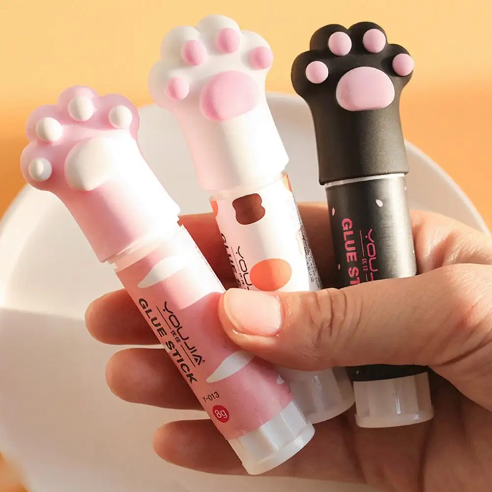 1 шт. однотонный клей-карандаш в форме кота |