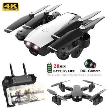 

4K Drones With Camera HD Wide-Angle Dual Camera Dron FPV WIFI 2.4G Altitude Hold Follow Me Foldable Rc Quadrocopter with camera