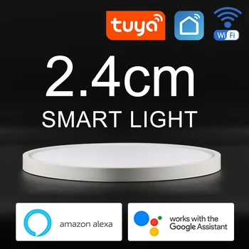 

Modern LED Smart Ceiling Light Home Lighing WiFi Tuya App AI Voice Control Ultrathin Surface Mounting Ceiling Lamp