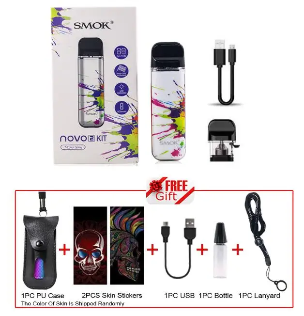 NOVO 2 Kit Spray Набор SMOK Novo 2 SMOK Pod, электронная сигарета, стартер, ручка с аккумулятором 800 мАч, 2 мл, катушка VS NORD - Цвет: NOVO 2 Kit Spray