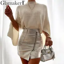 Glamaker, асимметричная трапециевидная юбка с высокой талией, женские облегающие вечерние юбки на молнии, осенне-зимняя винтажная модная юбка, Новинка