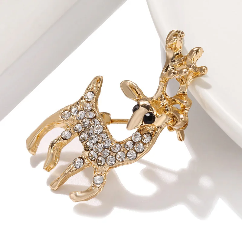 Kpop хрустальные броши булавки для воротника животные аксессуары женщин прямая