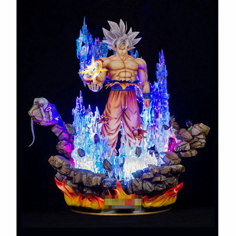60 см Dragon Ball Super saiyan 4 sonGoku gk статуя из смолы содержит светодиодную световая фигура для коллекции A94
